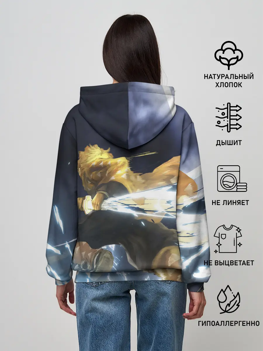 Женское худи / Зиницу Агацума Бог ГРОМА