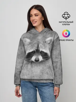 Женское худи / Енот
