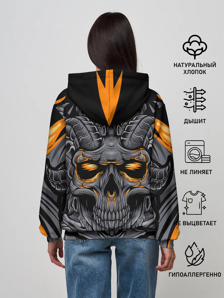 Женское худи / Череп дьявола