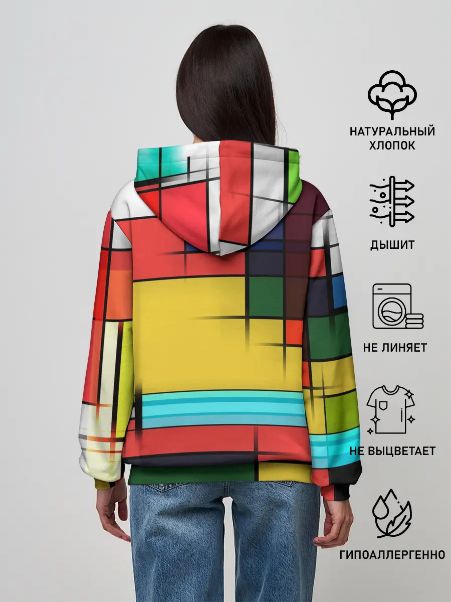 Женское худи / абстрактные фигуры цвета