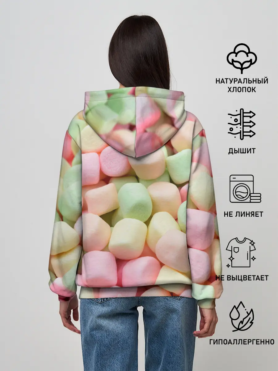 Женское худи / маршмэлов зефирки нежные