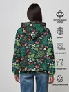 Женское худи / Лесные листочки цветочки
