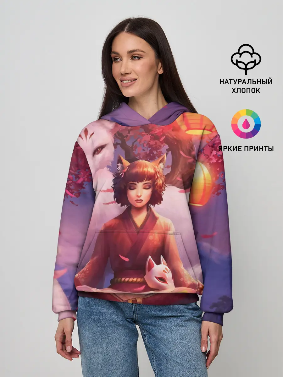 Женское худи / Девушка-лиса