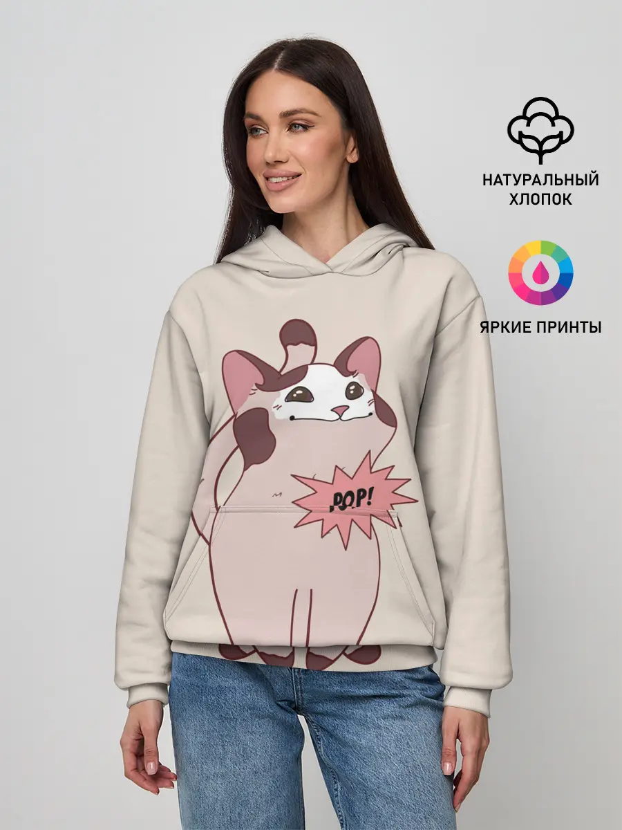 Женское худи / Pop Cat