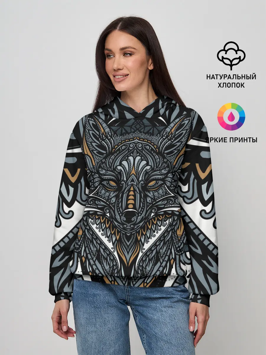 Женское худи / Рисунок лиса