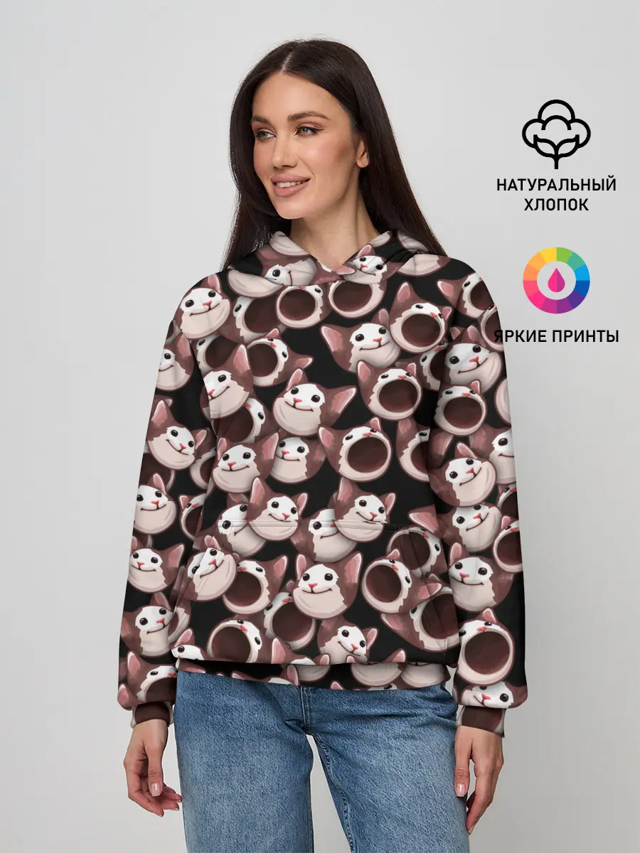 Женское худи / Popping cats