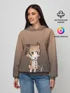 Женское худи / девочка сова с топром