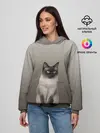 Женское худи / Сиамский кот голубые глаза