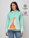 Женское худи / нарисованный лисенок
