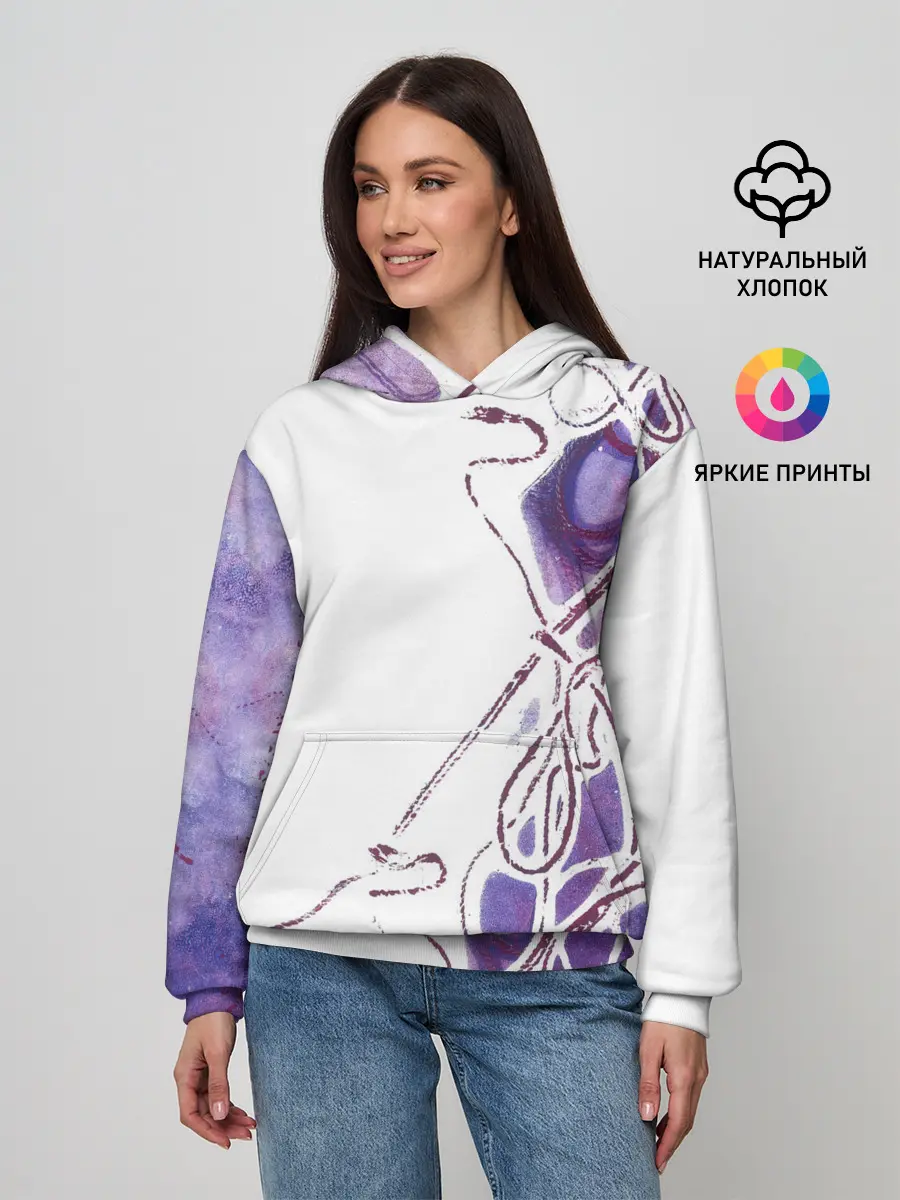 Женское худи / Фиолетовые нити