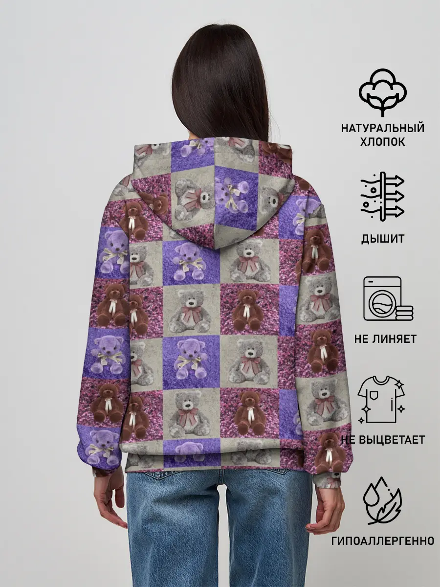 Женское худи / Медведи на ковре
