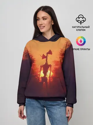 Женское худи / СИРЕНОГОЛОВЫЙ ORANGE