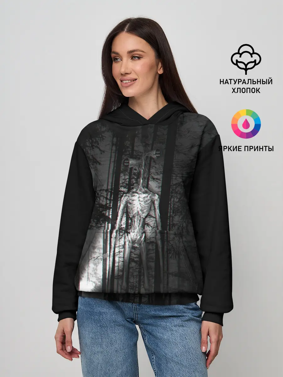 Женское худи / СИРЕНОГОЛОВЫЙ GLITCH