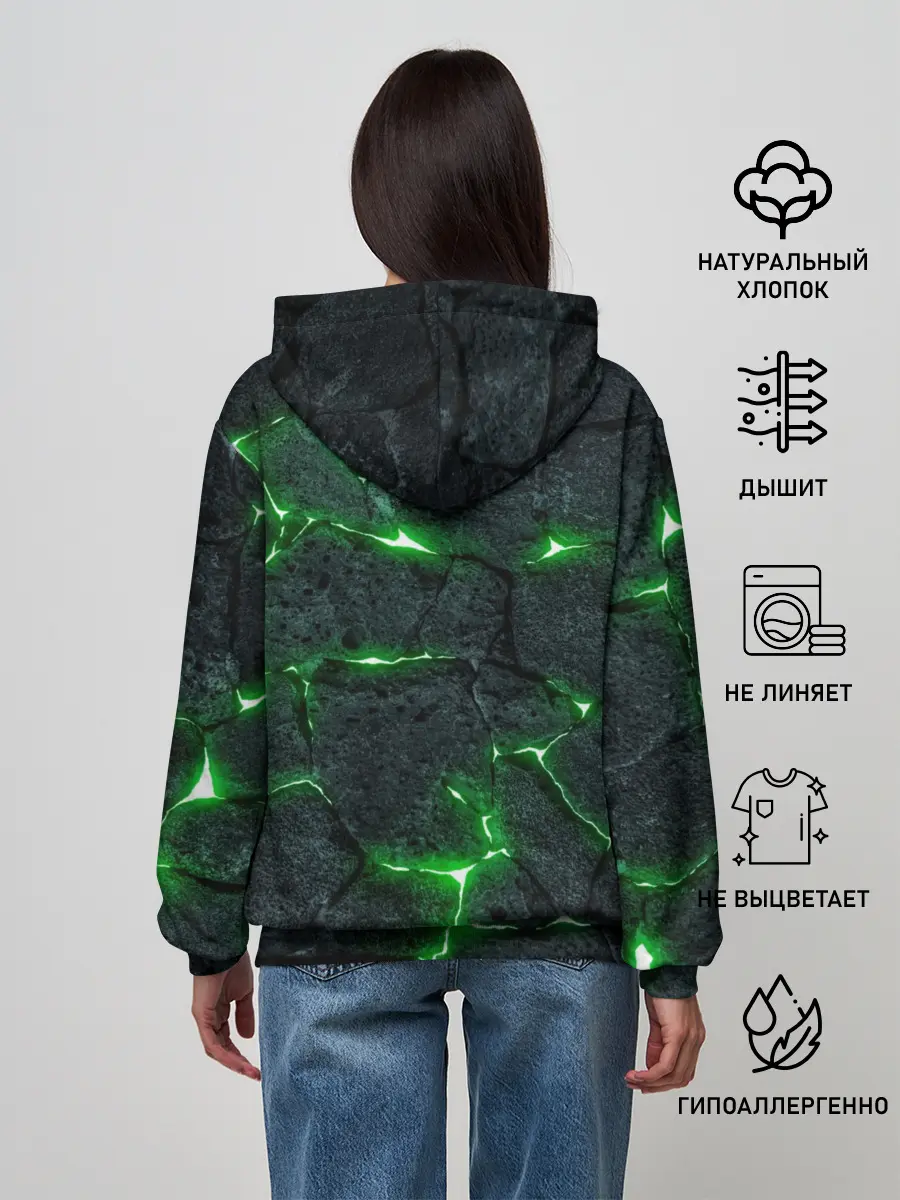 Женское худи / ЗЕЛЁНОЕ ИЗЛУЧЕНИЕ