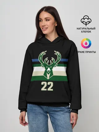 Женское худи / Milwaukee Bucks форма. Крис Миддлтон