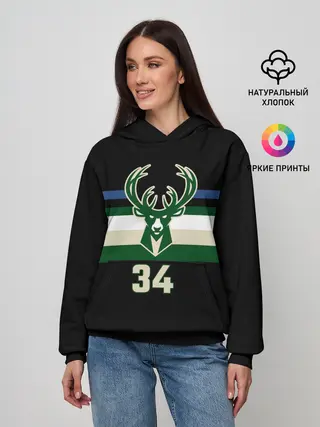 Женское худи / Milwaukee Bucks форма. Яннис Адетокумбо