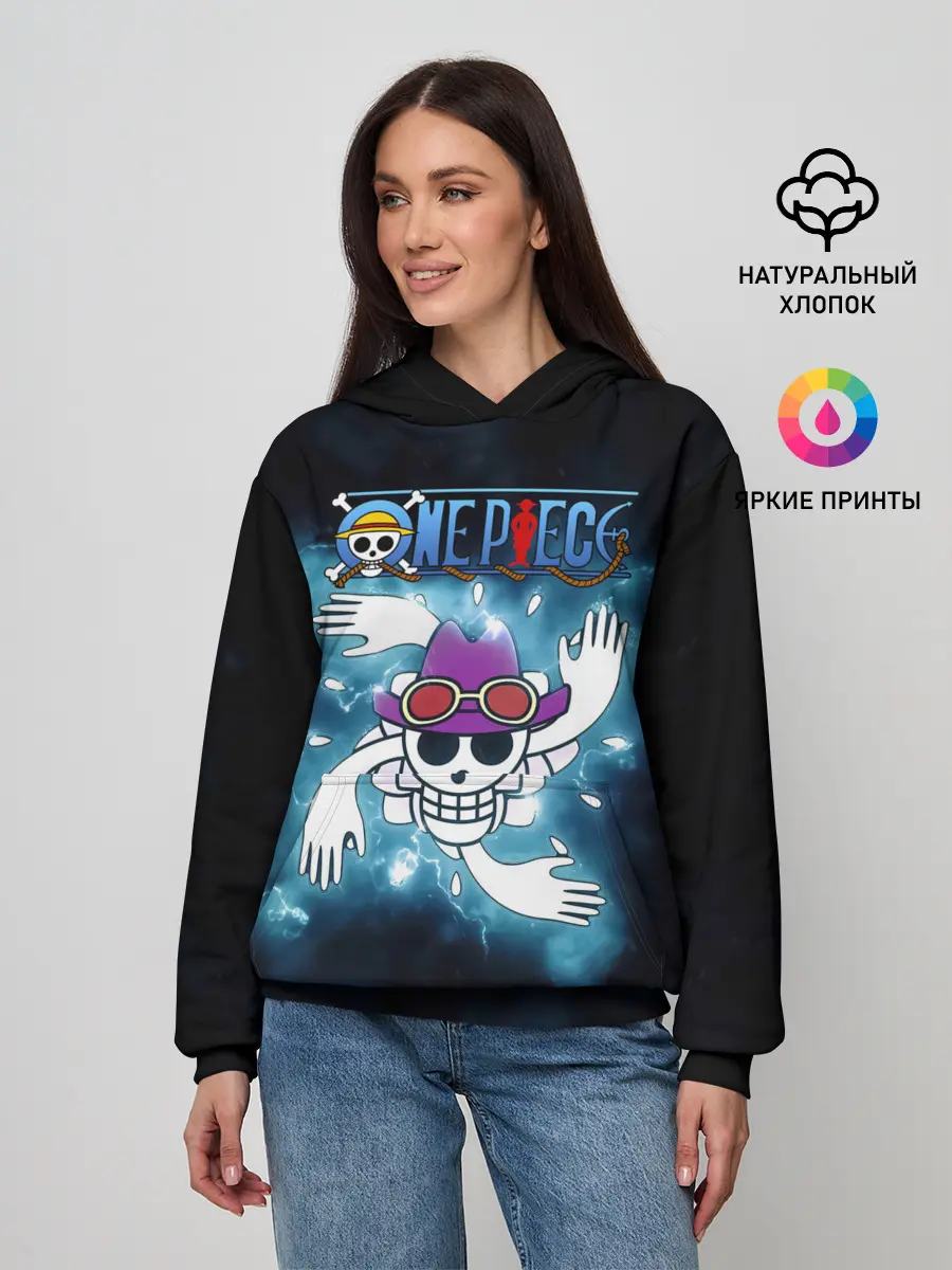 Женское худи / Веселый Роджер Робин One Piece