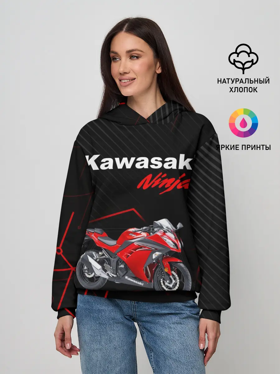 Женское худи / KAWASAKI NINJA / КАВАСАКИ