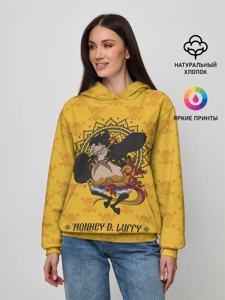 Женское худи / Резиновый Манки Д. Луффи One Piece