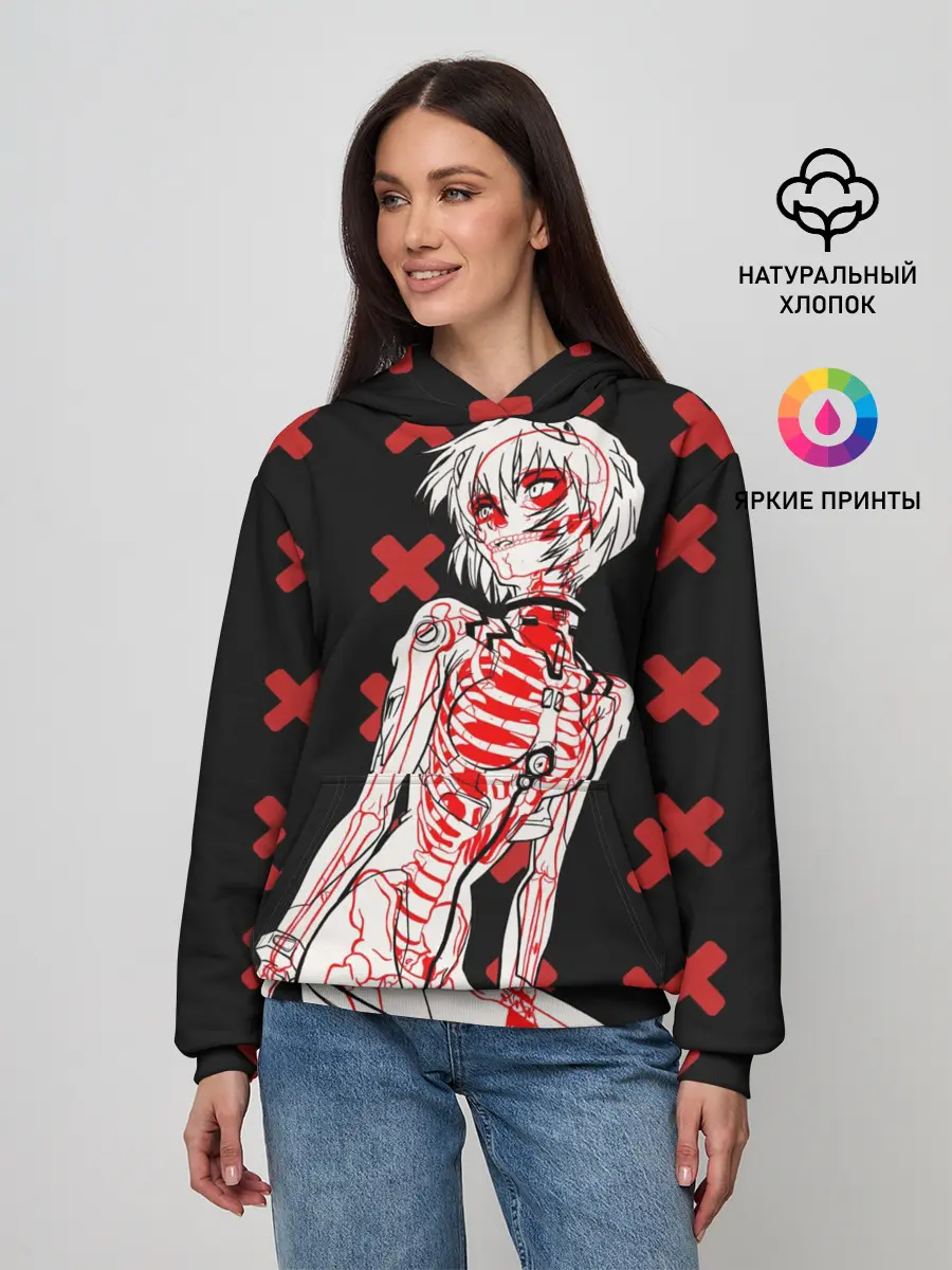 Женское худи / Ева 00 Аянами Рей в X Ray