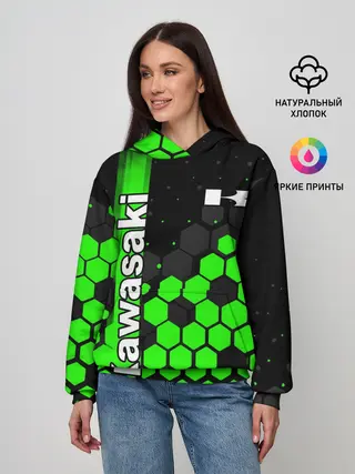 Женское худи / KAWASAKI / КАВАСАКИ