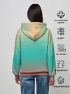 Женское худи / Красно-бирюзовый градиент