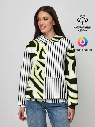 Женское худи / Зебра
