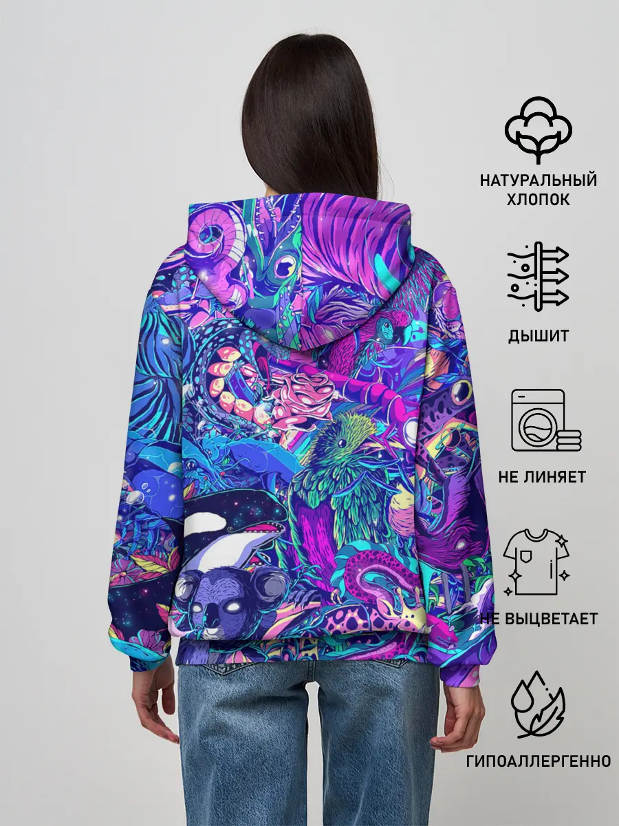 Женское худи / Неоновые Звери