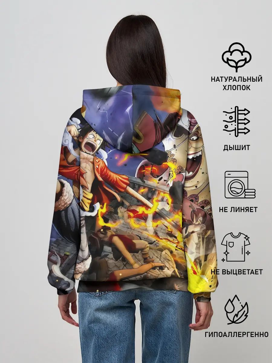 Женское худи / Экшен One Piece. Большой куш