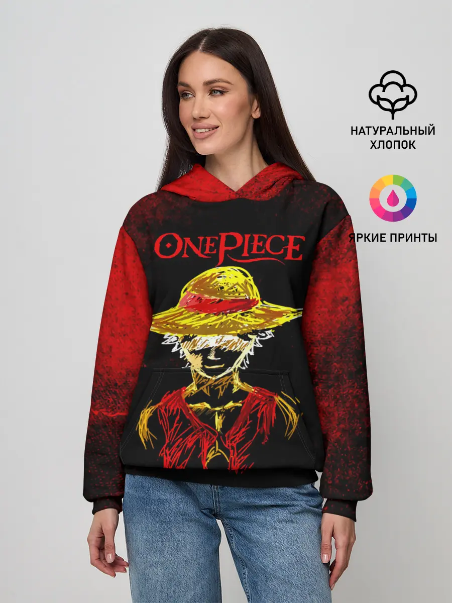 Женское худи / One Piece. Большой куш Луффи