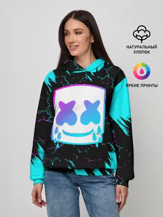 Женское худи / MARSHMELLO NEON: МАРШМЕЛЛО НЕОН.