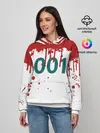 Женское худи / ИГРА В КАЛЬМАРА ПЕРСОНАЖ 001 КРОВЬ
