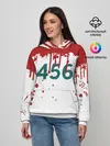 Женское худи / ИГРА В КАЛЬМАРА ПЕРСОНАЖ 456 КРОВЬ