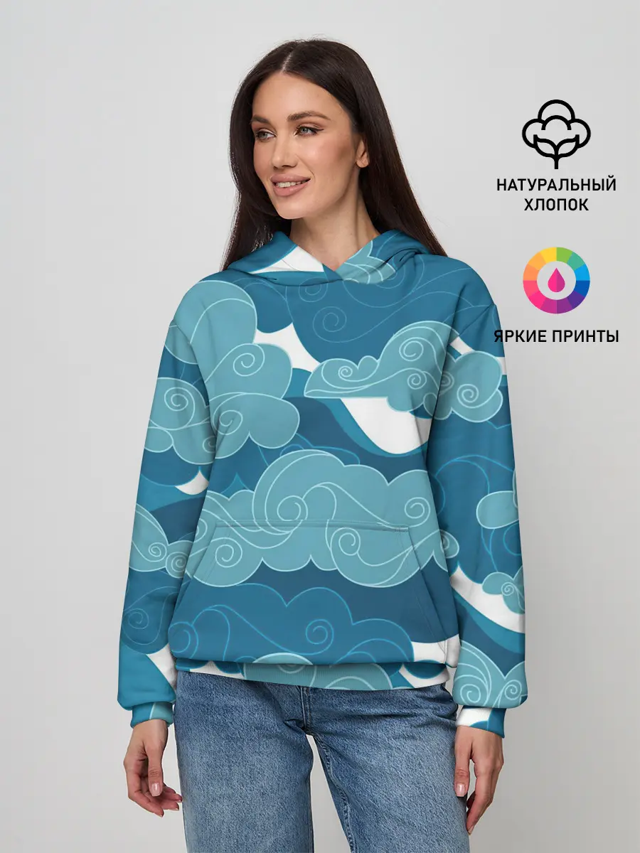 Женское худи / Облака Греции