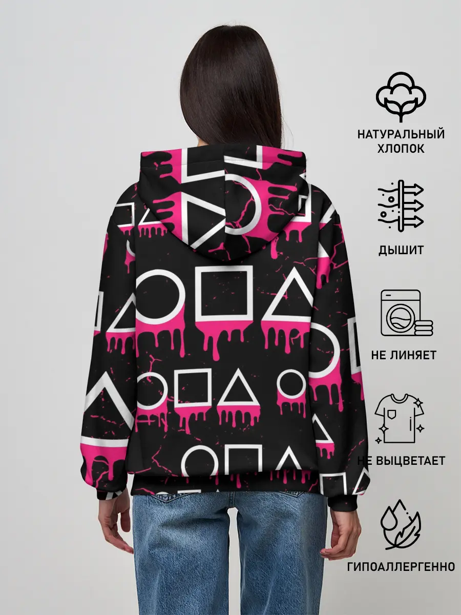 Женское худи / ИГРА В КАЛЬМАРА / КУКЛА