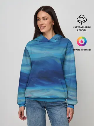 Женское худи / Акварельное море