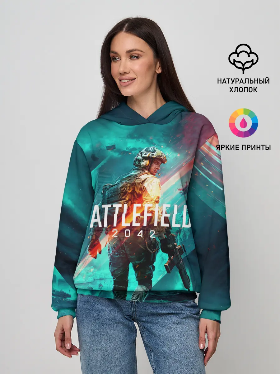 Женское худи / Battlefield 2042 игровой арт