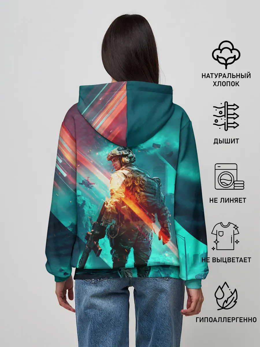 Женское худи / Battlefield 2042 игровой арт