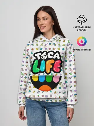 Женское худи / Toca Boca | Тока Бока | Паттерн