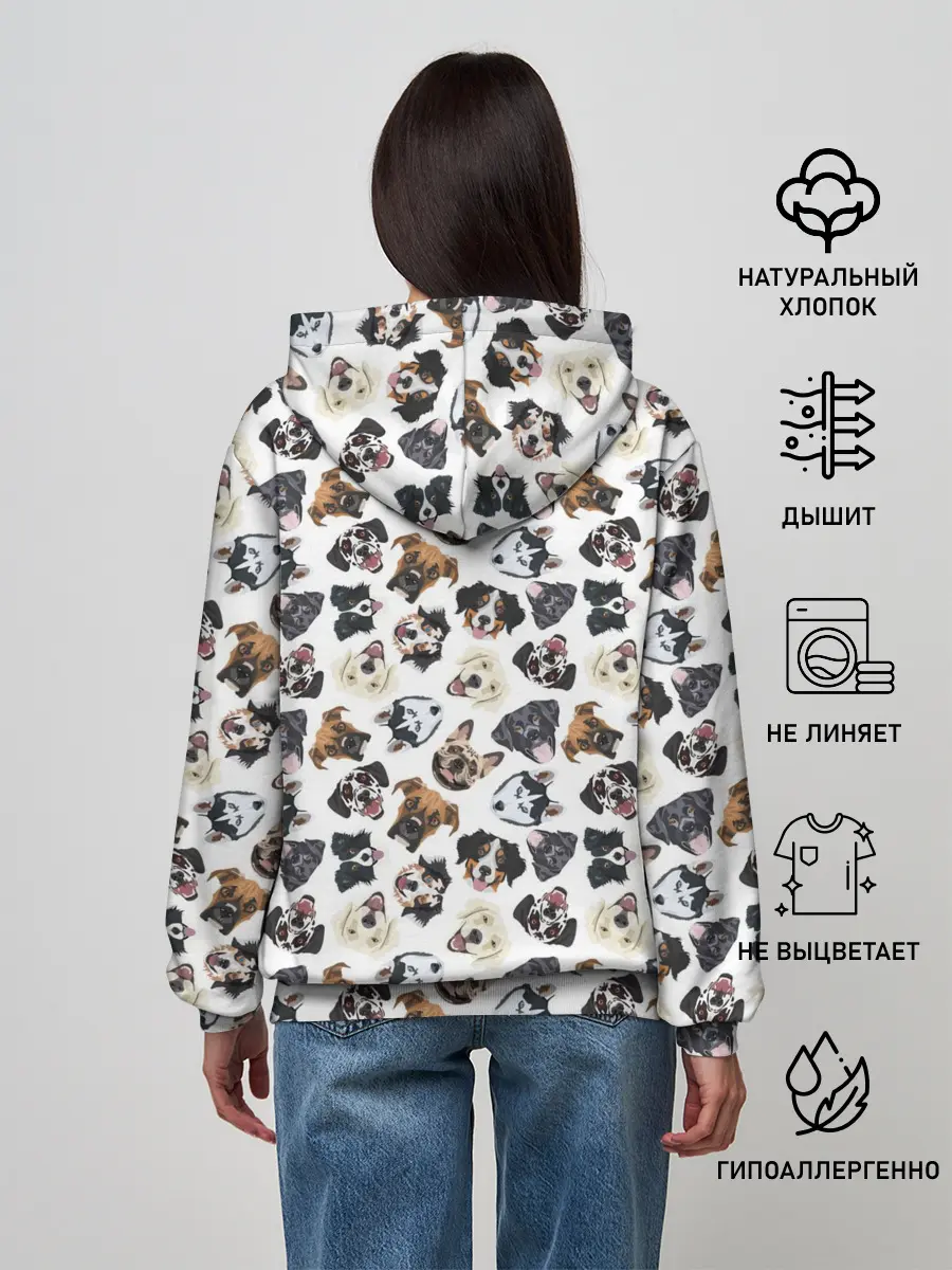 Женское худи / Разные Породы Собак