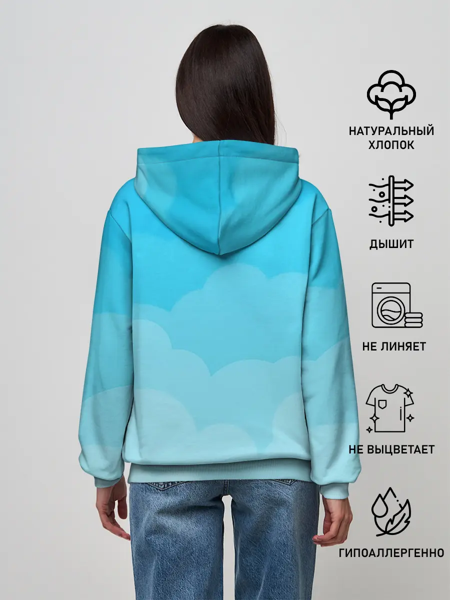 Женское худи / Голубые облака