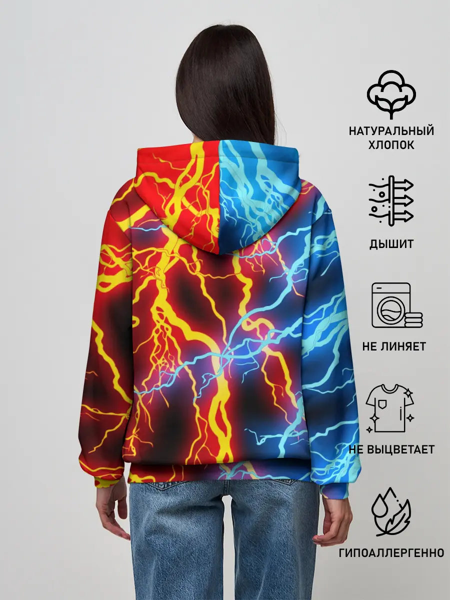 Женское худи / NEW WORLD / НЬЮ ВОРЛД / МОЛНИИ