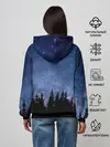 Женское худи / НОЧНОЙ ЛЕС И ЗВЕЗДЫ