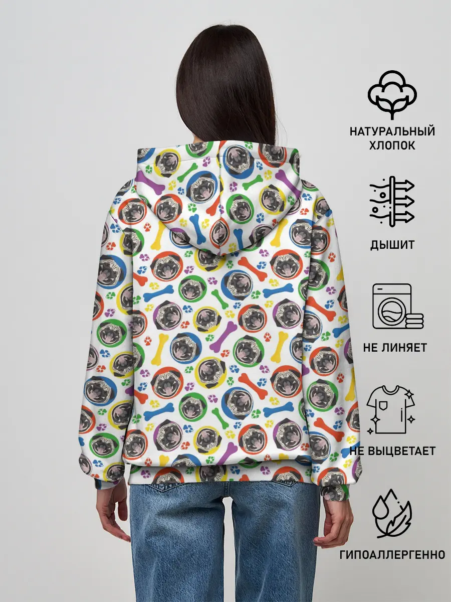 Женское худи / Мопс