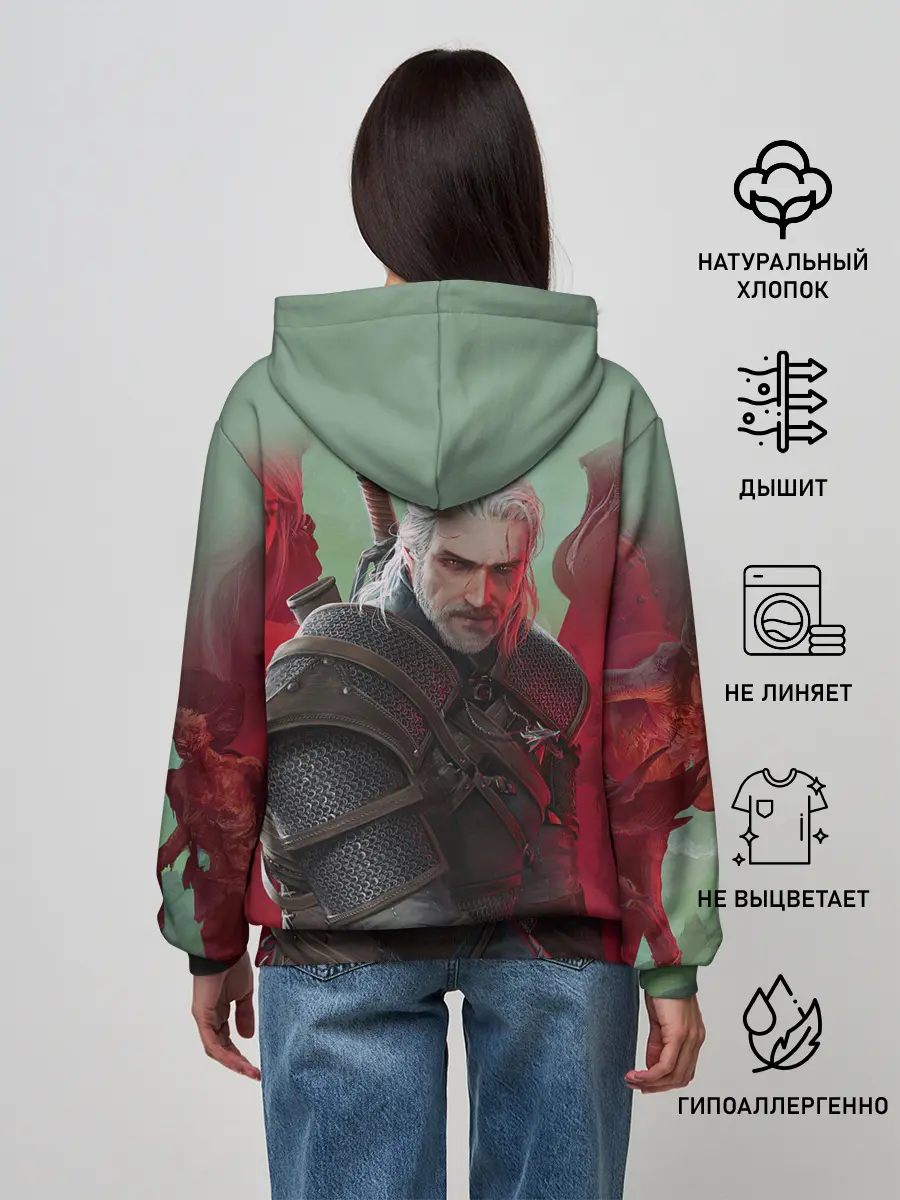 Женское худи / ВЕДЬМАК | THE WITCHER | ГЕРАЛЬТ С МЕЧОМ
