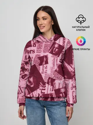 Женское худи / newspaper fashion