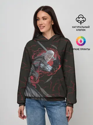 Женское худи / Кровь дракона и смелый Ведьмак