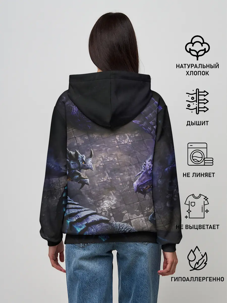 Женское худи / В окружении драконов