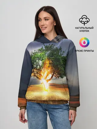 Женское худи / Удар молнией
