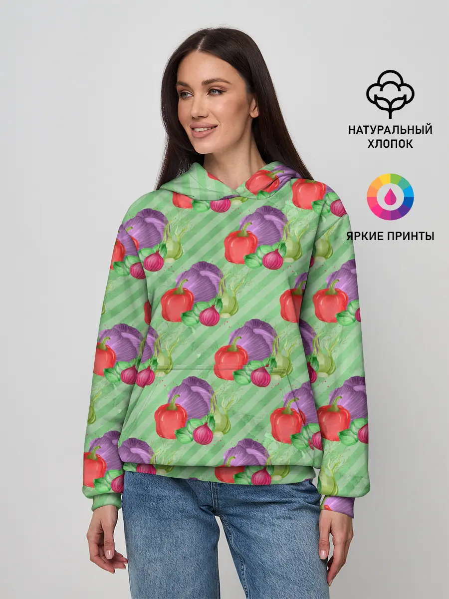 Женское худи / Vegan | Огород